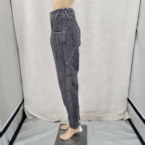 Lee Vintage 80s Black Jeans High Waisted Intricate Seamwork Juniors Size 5 Acid - Picture 8 of 16